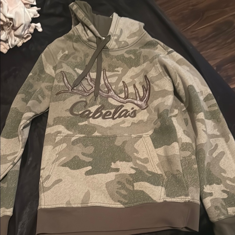 Cabela's Green Camouflage Hoodie Brand New No Tags